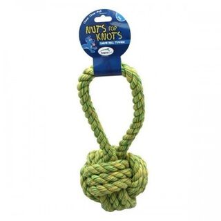 Juguete nudo Nuts For Knots Ball para perros color Verde