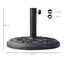 Outsunny Base para Sombrilla de Jardín Peso Neto 12 kg Soporte de Parasol Redondo de Resina para Postes de 38mm/48mm para Terraza Patio Exterior Ø44x34 cm Bronce, , large indicador imagen numero 3