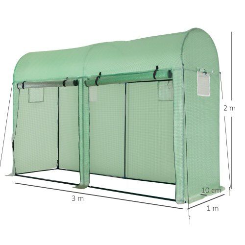 Invernadero con 4 ventanas color Verde thumbnail