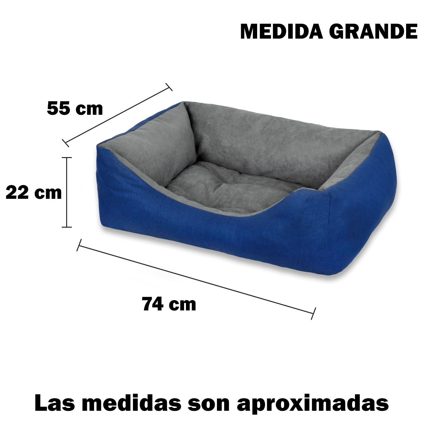 Home Mercury Cama Cuna Azul y Gris para perros y gatos thumbnail