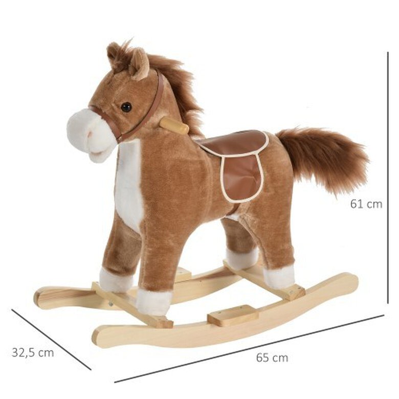Juguete caballo cabalancín Homcom para niños color Marrón, , large image number null