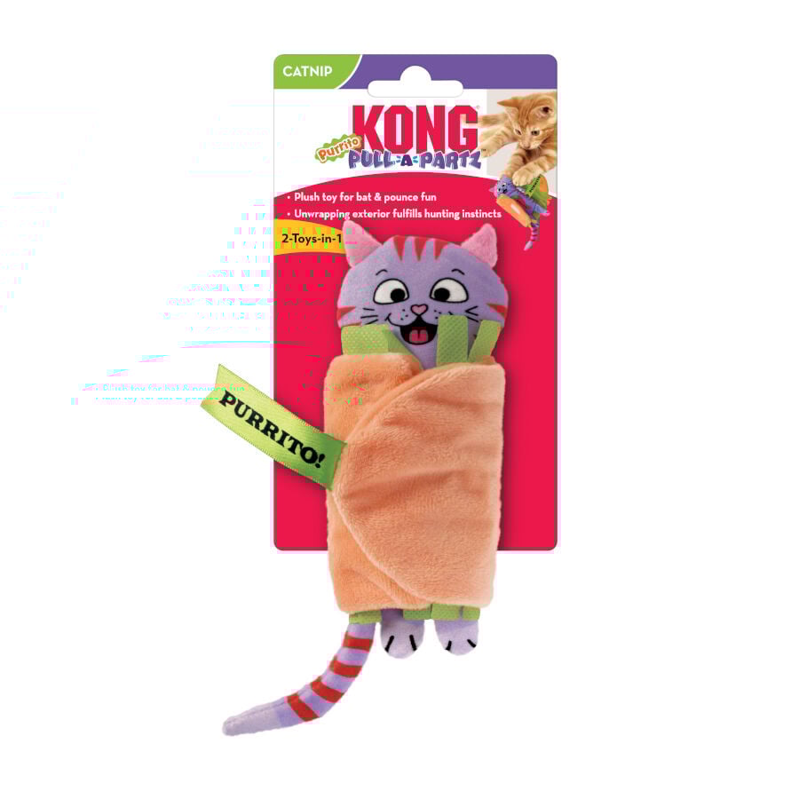 Kong Pull-A-Partz Purrito peluche para gatos thumbnail
