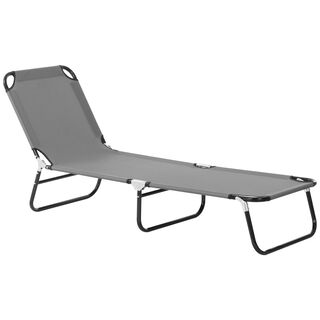 Outsunny Tumbona Plegable Reclinable color Gris