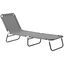 Outsunny Tumbona Plegable Reclinable con Ángulo Ajustable de 5 Posiciones para Jardín Exterior Piscina Terraza Camping Carga 120 kg 190x56x28 cm Gris, , large indicador imagen numero 1