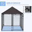 PawHut Conjunto para Mascotas Juego de Perrera de Exterior con Techo y Comedero Elevado para Perros de 4 Alturas Ajustables para Terraza Balcón 141x141x153 cm 43x25x30 cm Negro, , large indicador imagen numero 4