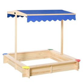 Arenero de madera para mascotas con techo color Madera Natural