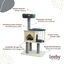 Leeby Cloud Collection torre rascador con cama nido para gatos, , large indicador imagen numero 3