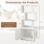 COSTWAY 2 en 1 Caja de Arena para Gatos, Mueble de Ba&ntilde;o Oculto para Gatos con 3 Estantes Abiertos de Almacenaje, con Kit Antivuelco y Almohadilla Ajustable, Casa de Inodoro para Gatos (Blanco), , large indicador imagen numero 3