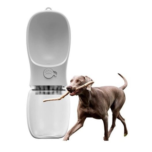 Edipets bebedero portátil blanco libre BPA para perros medianos y grandes