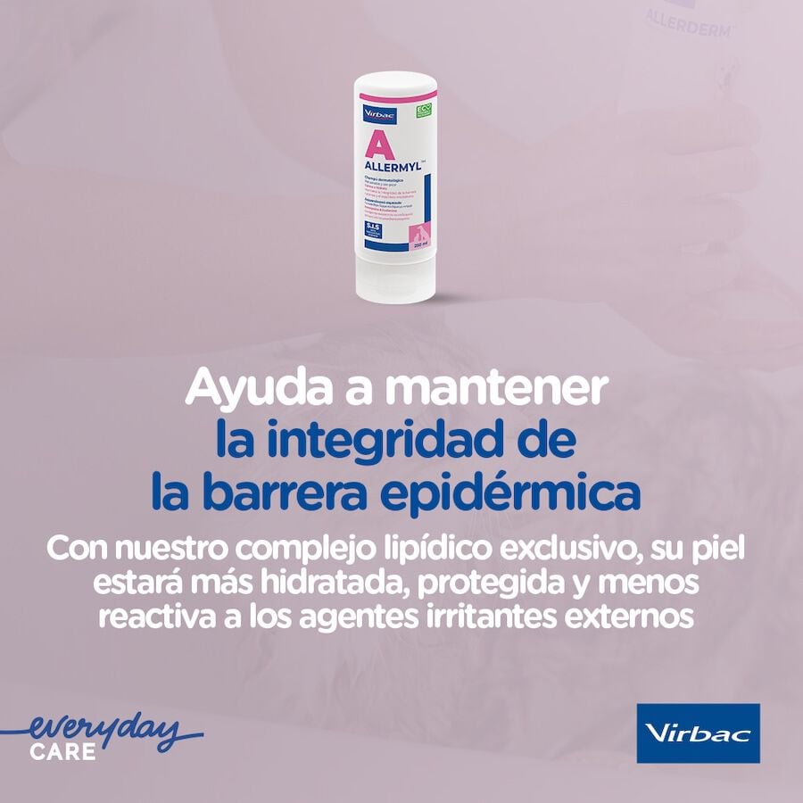 Virbac Allermyl Champú dermatológico para piel sensible de perros y gatos thumbnail