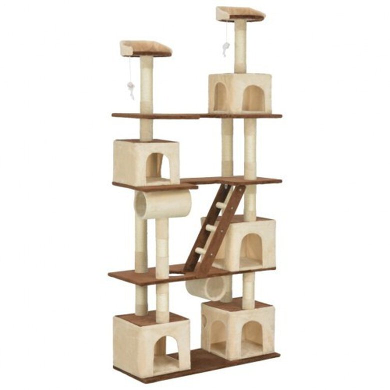 Rascador con postes de sisal para gatos color Beige, , large image number null