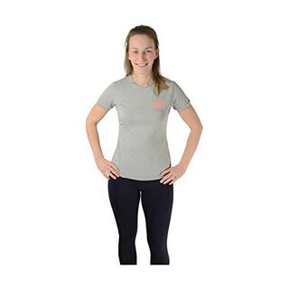Camiseta deportiva London Edition para mujer color Gris Claro/Melocotón Neón