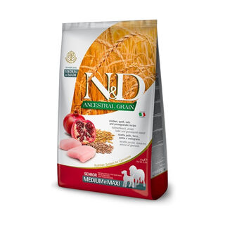 Farmina N&D Ancestral Grain Senior Pollo y Granada pienso para perros