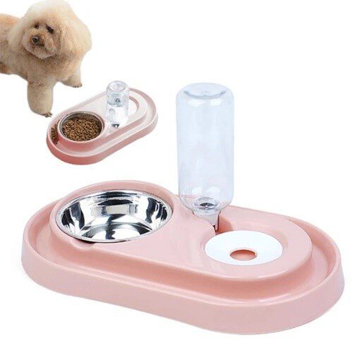 Mypetcare Comedero bebedero rosa para mascotas, , large Imagen numero 3