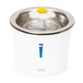Catit bebedero fuente de acero inoxidable con leds blanco para mascotas