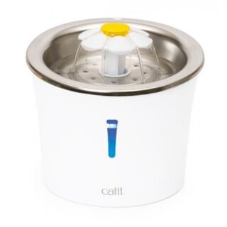 Catit bebedero fuente de acero inoxidable con leds blanco para mascotas