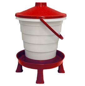Bebedero de Cubo para Aves de Corral - Gran Capacidad y Facilidad de Uso - con Filtro para Mantener la Calidad del Agua - Bebedero con Patas para Gallinas, Faisanes, Pavos, etc.