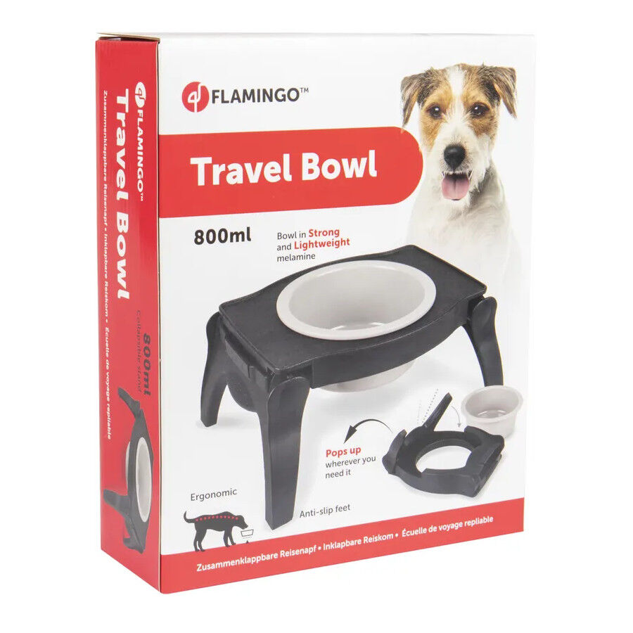 Flamingo Lilo Comedero y Bebedero De Viaje Gris para perros, , large Imagen numero 2