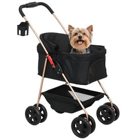 PawHut Cochecito para Mascotas Negro