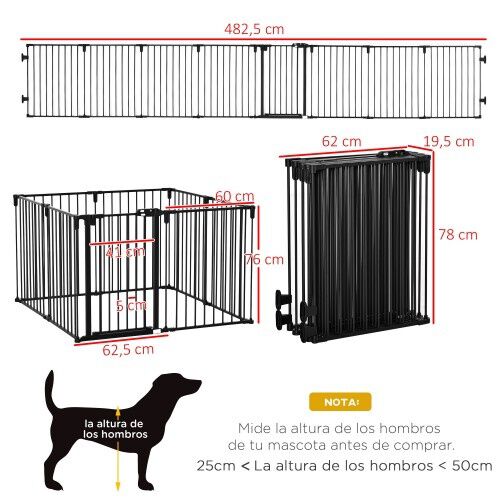 PawHut Parque Plegable de Acero para perros, , large Imagen numero 3