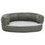 Vidaxl sof&aacute; acolchado ovalado con coj&iacute;n gris para perros, , large indicador imagen numero 5