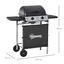 Outsunny Barbacoa de Gas Negro, , large indicador imagen numero 3
