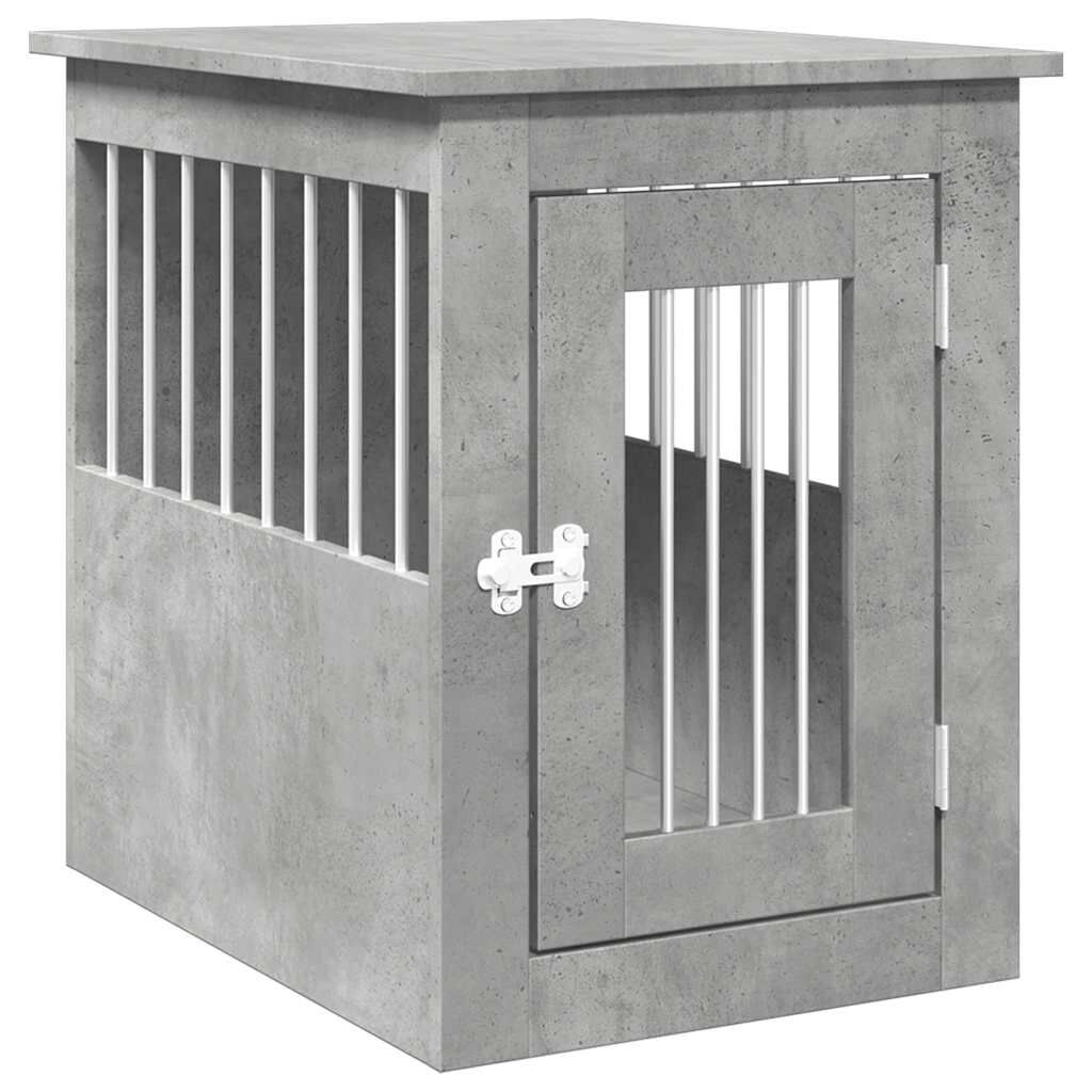 vidaXL Jaula para perros madera ingenier&iacute;a gris hormig&oacute;n 55x75x65 cm, , large Imagen numero 11