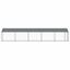 vidaXL Jaula de perros techo y puerta acero galvanizado gris 2x2x2 m, , large indicador imagen numero 7