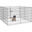 PawHut Parque de Juegos para Perros 8 Paneles Plegables Jaula Metálica para Mascotas con Puerta y Doble Cerradura para Jardín Patio Exterior Negro, , large indicador imagen numero 1