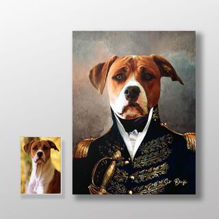 Pet Story Retrato Personalizado de Mascota Póster Almirante