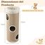 COSTWAY Barril Rascador de 4 Niveles, Poste rascador para Gatos para M&uacute;ltiples Gatos con Cama de Percha Removible, Tablero Rascador de Sisal, Estera de Bamb&uacute; para Gato de Interior (De Yute), , large indicador imagen numero 5