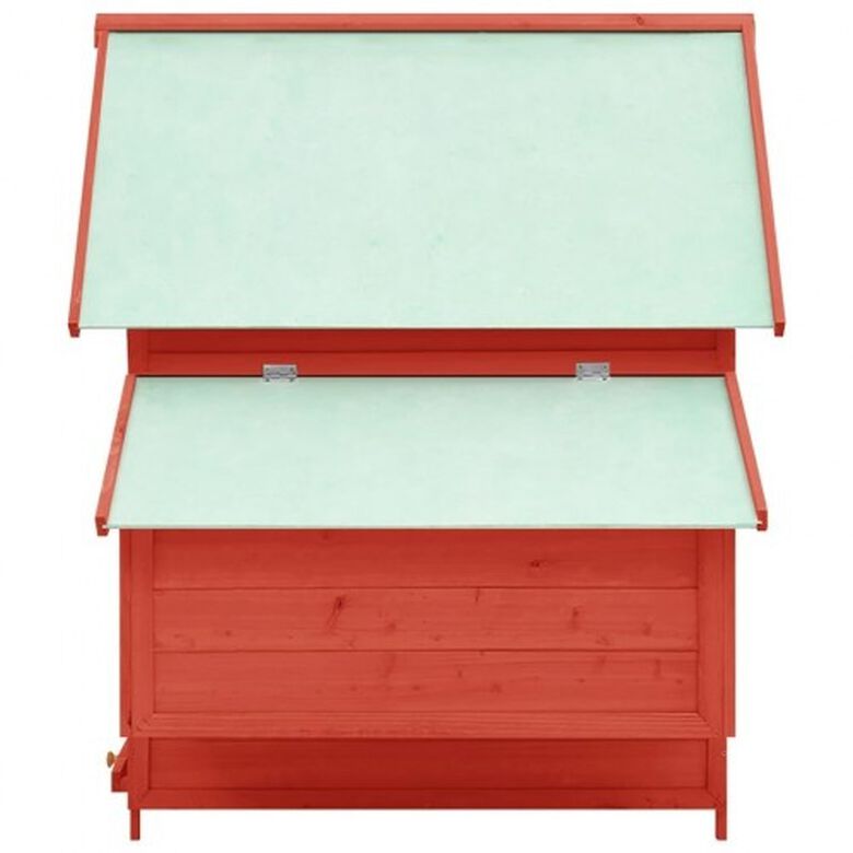 Vidaxl gallinero exterior color rojo thumbnail