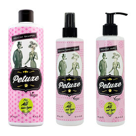 Petuxe Cosmetics Pack champú, mascarilla  y acondicionador para para mascotas