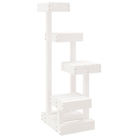 VidaXL Rascador tipo Árbol de madera blanca para gatos