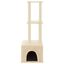 vidaXL Rascador para gatos con postes de sisal color crema 133,5 cm, , large indicador imagen numero 2