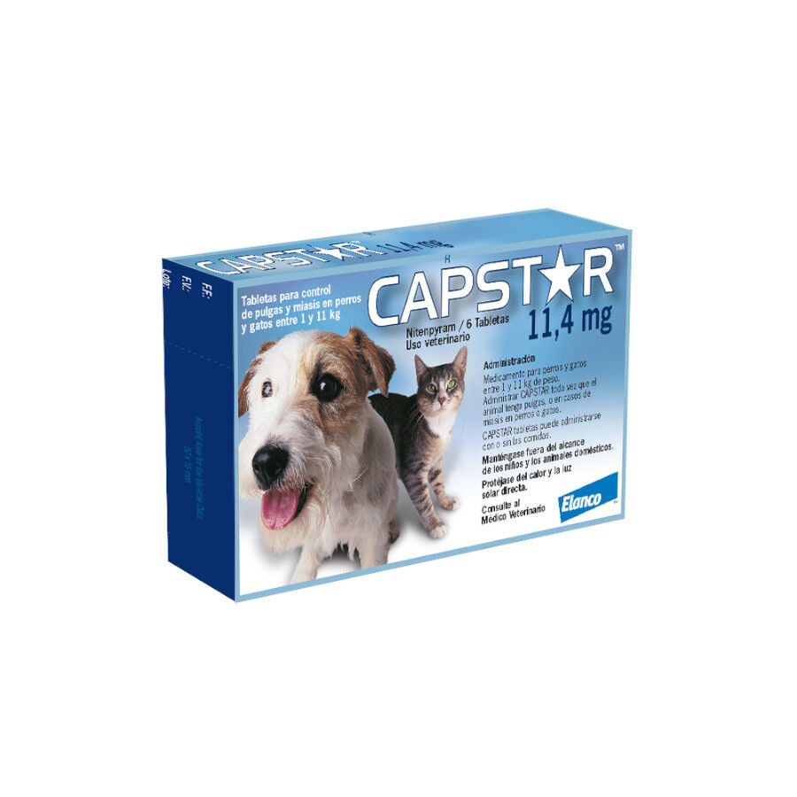 Antipulgas de efecto rápido Capstar de Elanco para perros y gatos