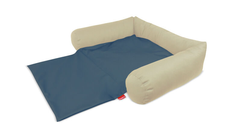 Gauty Cama para Perros y Gatos  Tela de sarga - Beige y azul, , large Imagen numero 1