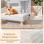 COSTWAY Cama para Gatos, mullida y Suave, sof&aacute; para Gatos medianos y peque&ntilde;os, Linda Cama para Gato con Base Antideslizante, Pies de Madera, Sof&aacute; Sill&oacute;n para Interior, 71 x 43 x 40 cm (Blanco), , large indicador imagen numero 4