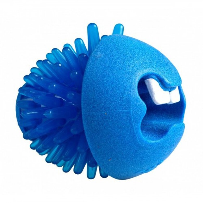 Rogz fred pelota portagolosinas azul para perros, , large image number null