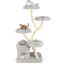 COSTWAY Árbol Rascador para Gatos, Árbol para Gatos Multinivel con 4 Plataformas en Forma de Flor, Postes de Rascado de Sisal, Condominio Privado, Mueble de Escalada para Gatos de Interior (Gris), , large indicador imagen numero 1