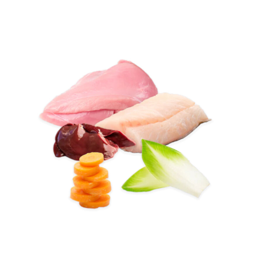 Puro Menú Barf Enseñarme a volar pavo y bacalao comida congelada para perros thumbnail