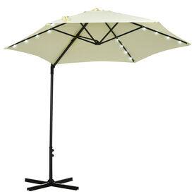 Outsunny Sombrilla de Jardín Beige para hogar