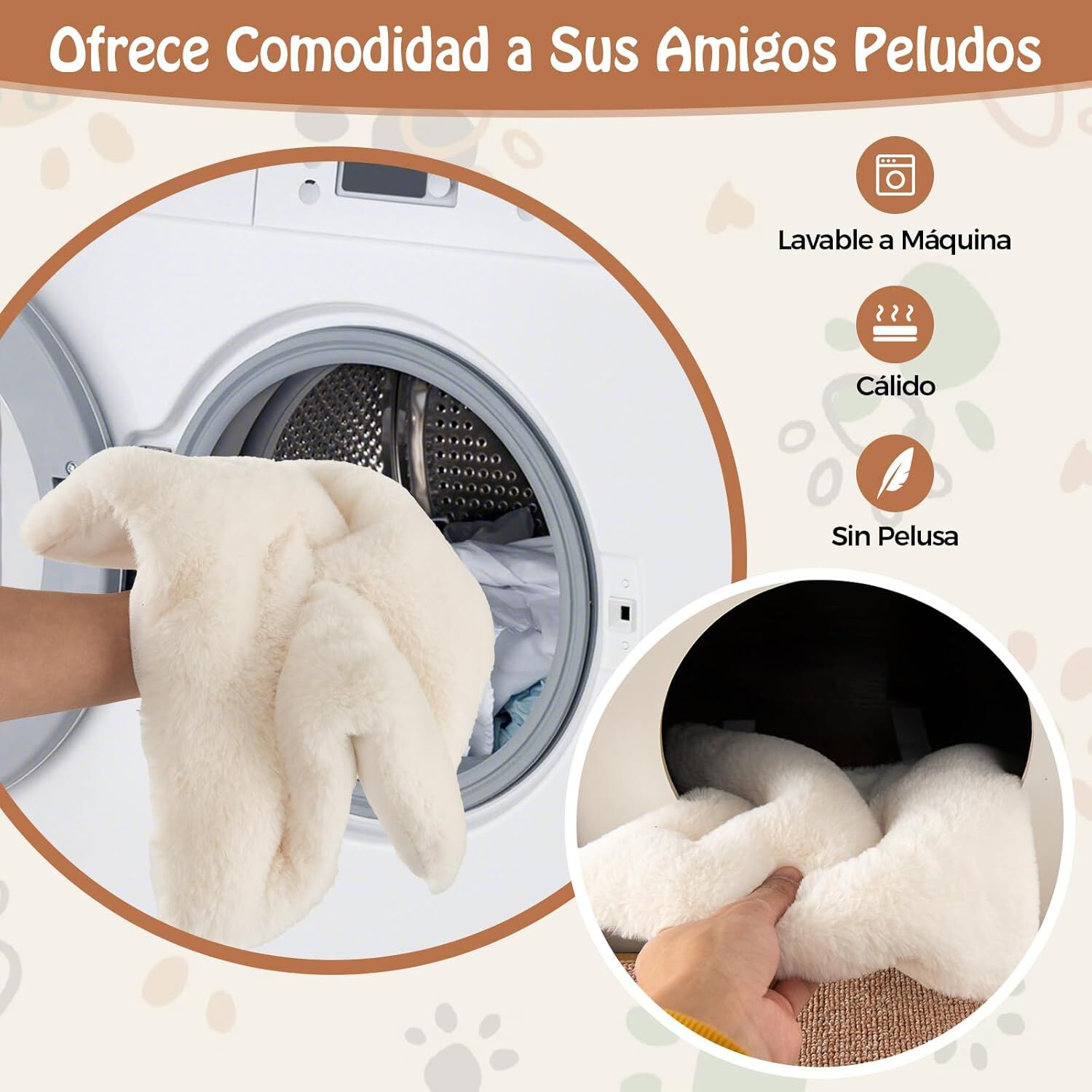 COSTWAY Mesa Auxiliar con Casa para Gatos y Tapete Rascador Extraíble thumbnail