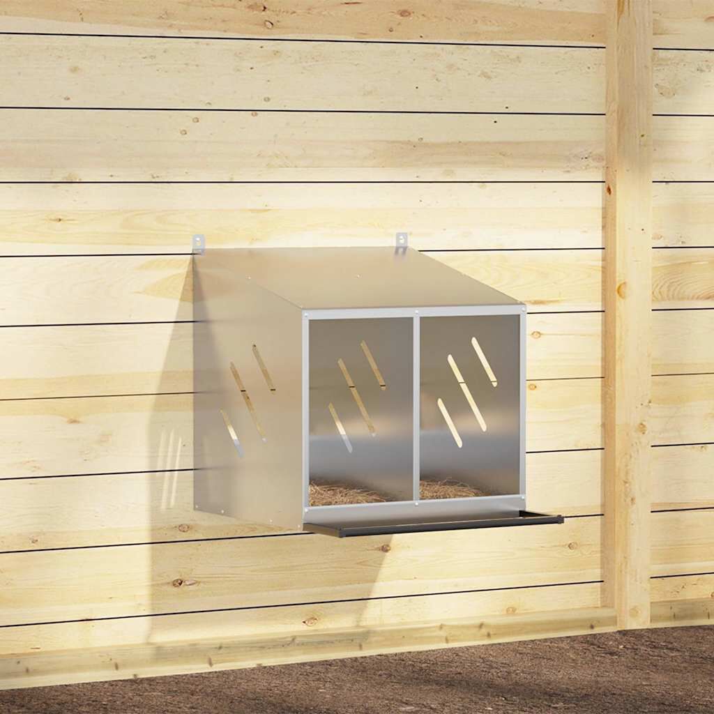 VidaXL Nido Plateado para gallinas thumbnail