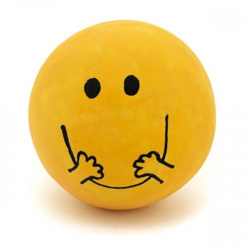 Pelota Smile de l&aacute;tex para perros color Amarillo, , large Imagen numero 1