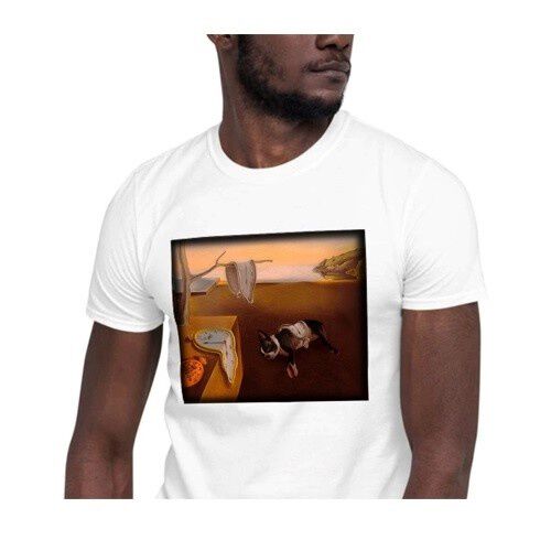 Mascochula camiseta hombre mola dalí personalizada con tu mascota blanco thumbnail
