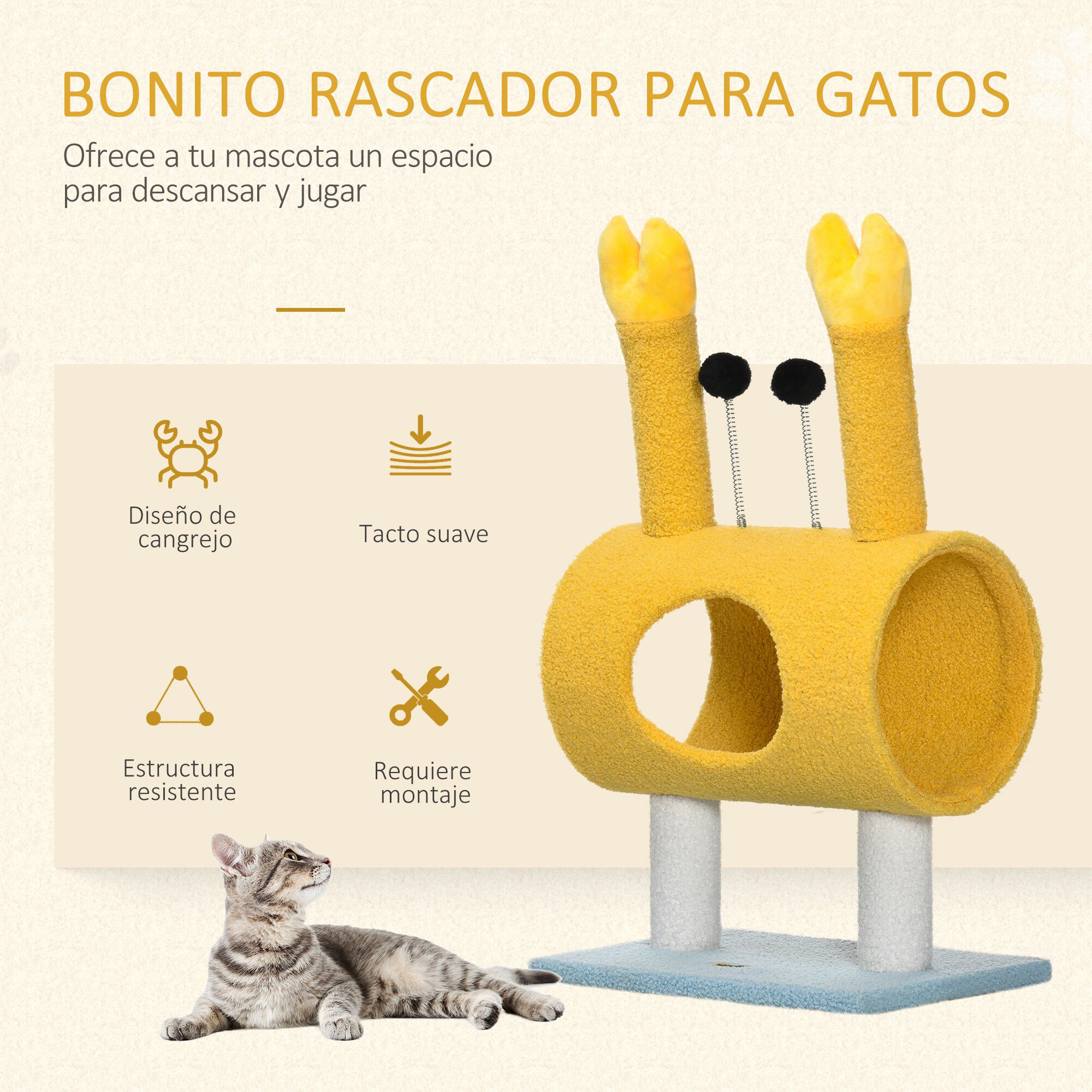 PawHut &Aacute;rbol Rascador para Gatos, , large Imagen numero 4