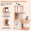 COSTWAY Árbol para Gatos de Madera, Torre de Gato Temática Deportiva de 120 CM con Condominio de 2 Pisos, 2 Perchas, Hamaca con Aro de Baloncesto, Postes de Rascado, Mueble de 5 Capas para Gatos en Interiores, , large indicador imagen numero 5