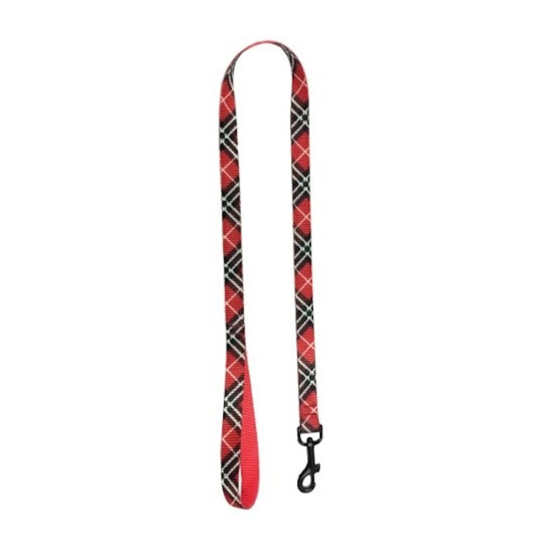 Outech Correa con estampado de cuadros para perros, , large image number null