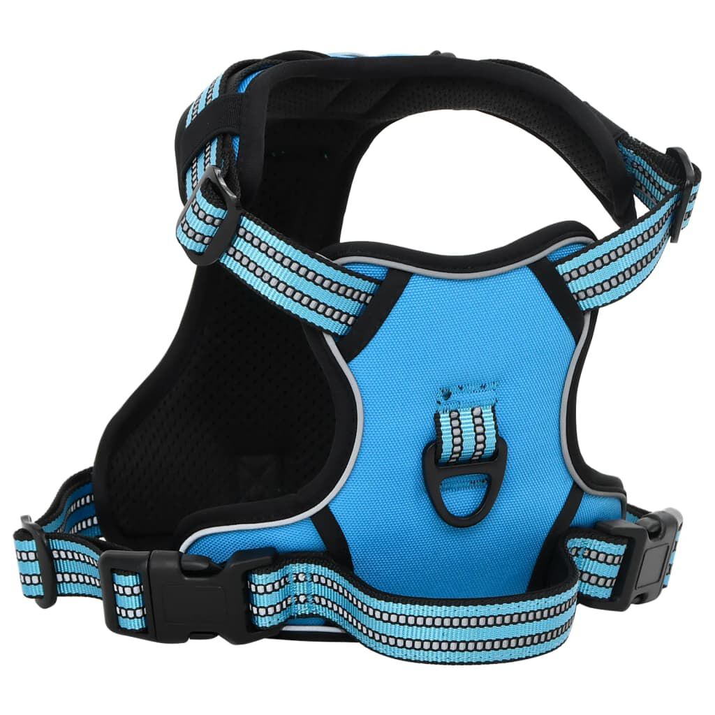vidaXL Arn&eacute;s para perros con bandas reflectantes ajustables azul M, , large Imagen numero 2